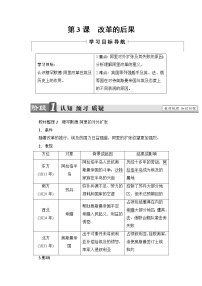 人教版 (新课标)选修1 历史上重大改革回眸3 改革的后果精品学案设计