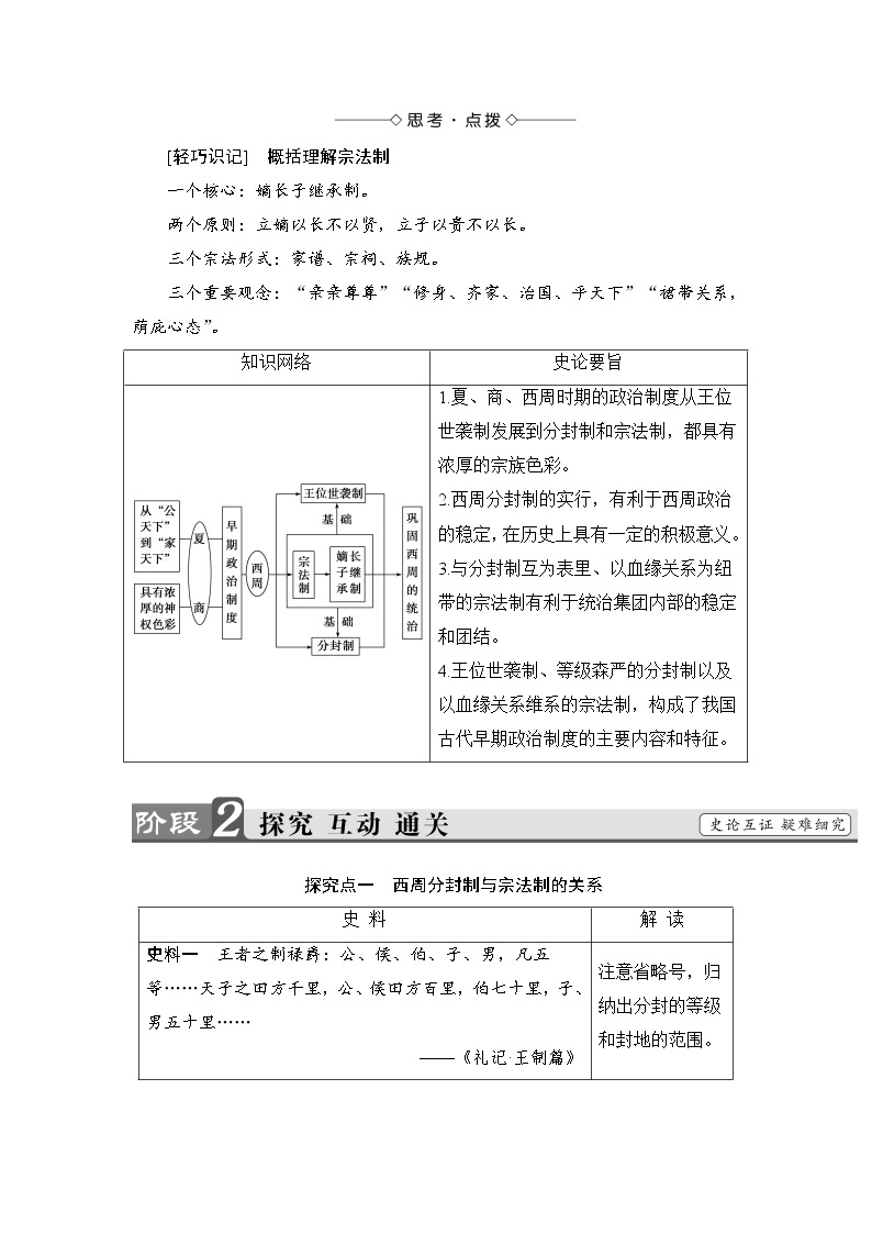 2018版高中历史（人教版）必修1教案： 第1单元 第1课　夏、商、西周的政治制度03