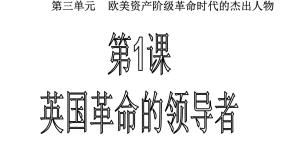 人教版 (新课标)选修4 中外历史人物评说第1课 英国革命的领导者克伦威尔图文ppt课件