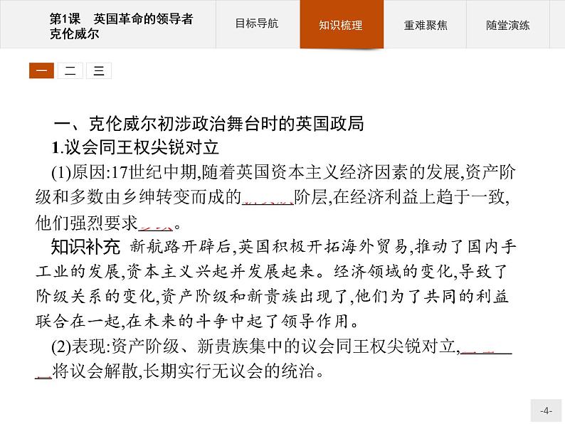 高中历史人教版选修4课件:3.1 英国革命的领导者克伦威尔课件04