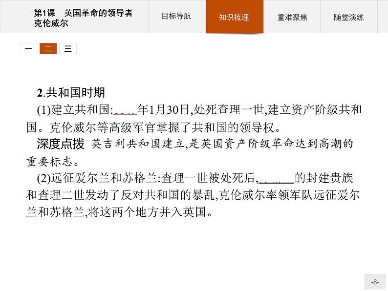 高中历史人教版选修4课件:3.1 英国革命的领导者克伦威尔课件08