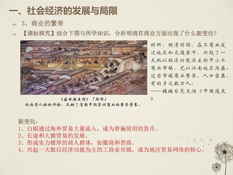 中外历史纲要(上)新视角课件 第四单元第第15 课 明至清中叶的经济与文化07