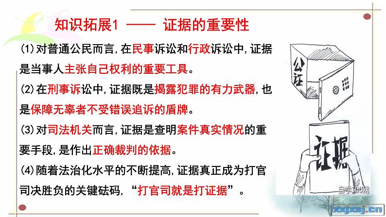 10.3 依法收集运用证据 课件-【新教材】高中政治统编版(2019)选择性必修二(含视频,共16张PPT)05