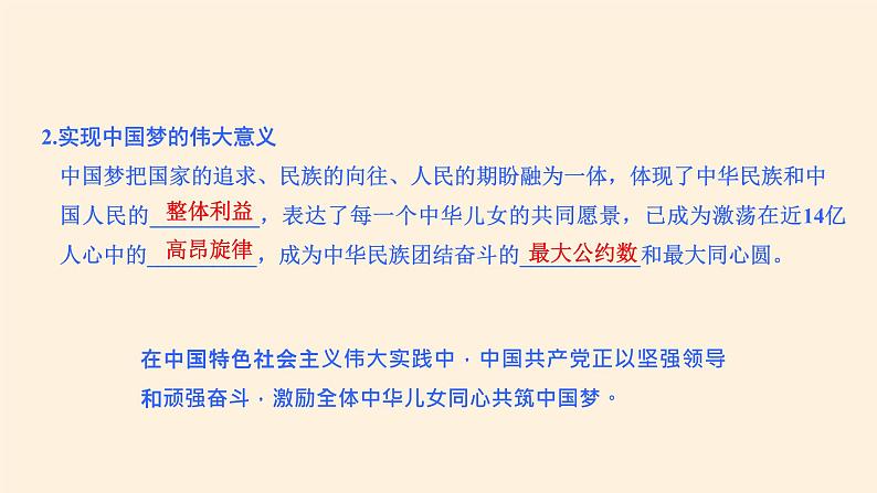 统编版(2019)高中政治必修一 4.2实现中华民族伟大复兴的中国梦 课件05