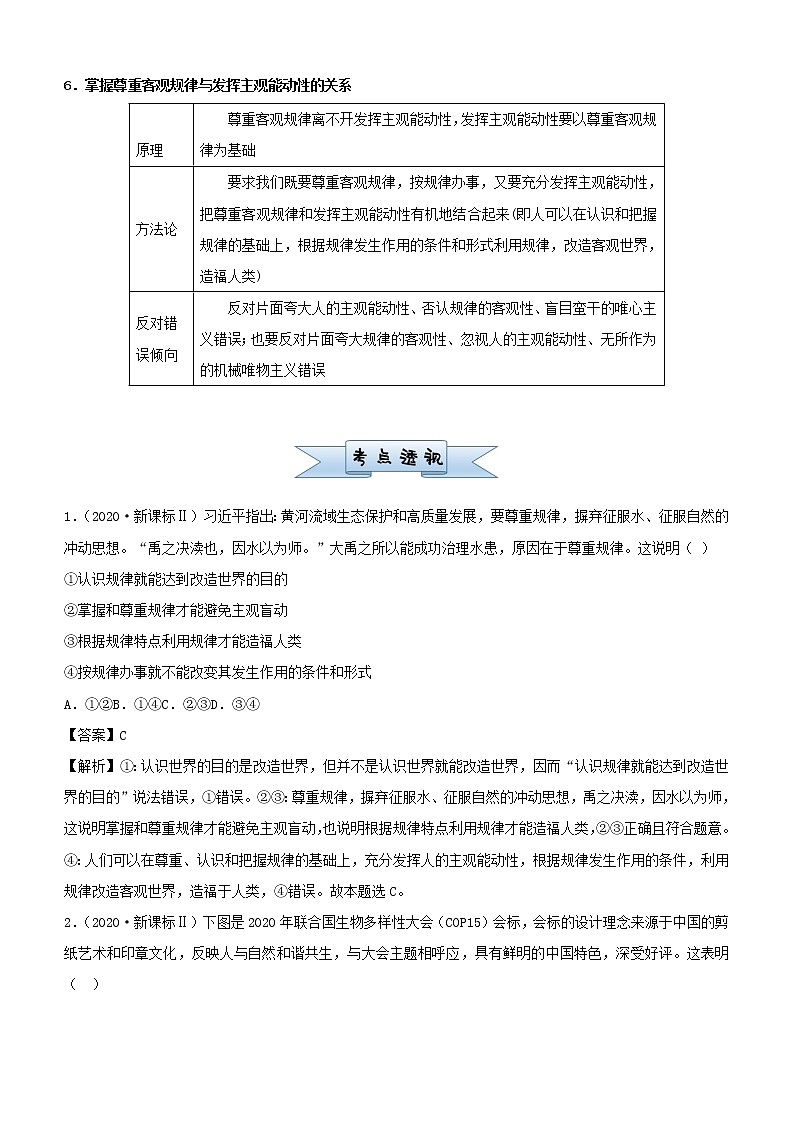 新高考2021届高考政治小题必练15辩证唯物主义第3页