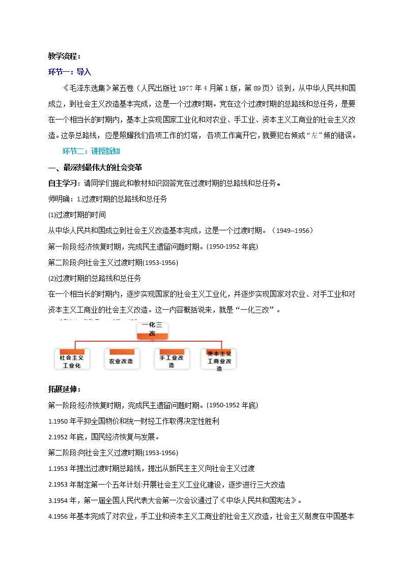 2.2 社会主义制度在中国的确立 教学设计-【新教材】高中政治统编版（2019）必修一02