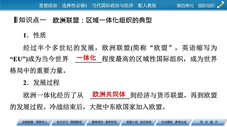 2021-2022學年新教材部編版政治選擇性必修1課件：第8課+第3框+區(qū)域性國際組織第8頁