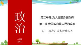 2021学年第二单元 为人民服务的政府第三课 我国政府是人民的政府1 政府:国家行政机关课堂教学ppt课件