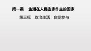 人教版 (新课标)必修2 政治生活第一单元 公民的政治生活第一课 生活在人民当家作主的国家3 政治生活：自觉参与课文内容课件ppt