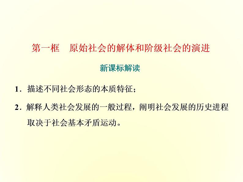 (新教材)2019-2020学年统编版高中政治必修一课件:第一课 第一框 原始社会的解体和阶级社会的演进第2页