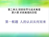 第6课第一框 人的认识从何而来 课件-2020-2021学年高中政治人教版必修四（共45张PPT）