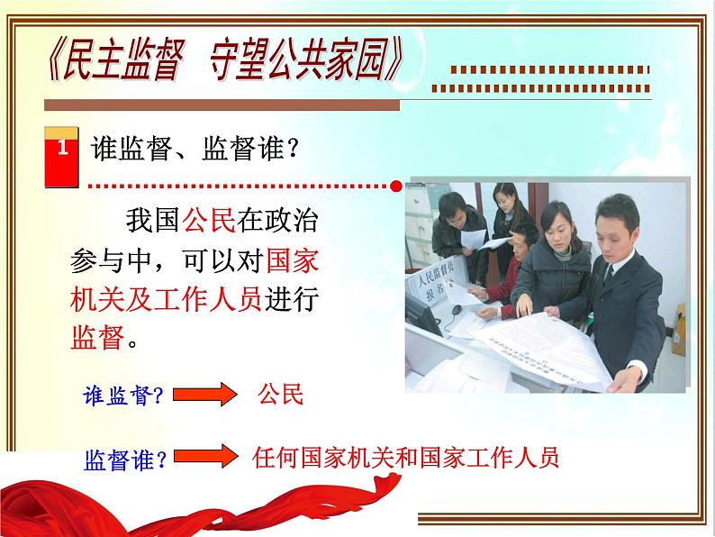 人教版高中政治必修二1.4民主监督:守望公共家园课件PPT第6页