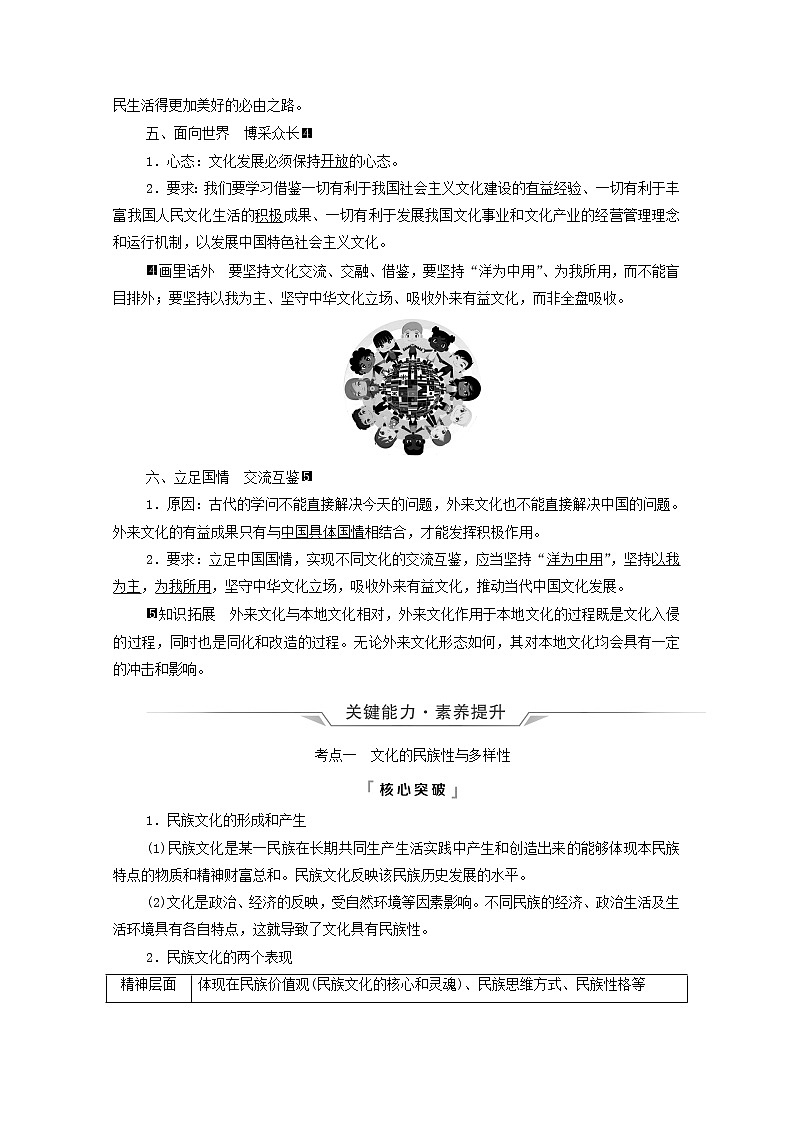 高考政治一轮复习第3单元文化传承与文化创新第8课学习借鉴外来文化的有益成果学案新人教版必修403