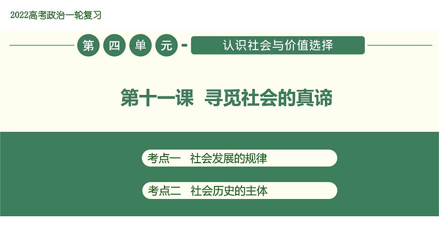 2022屆新高考政治一輪專題復習《哲學與生活》課件:第11課 尋覓社會的真諦第1頁