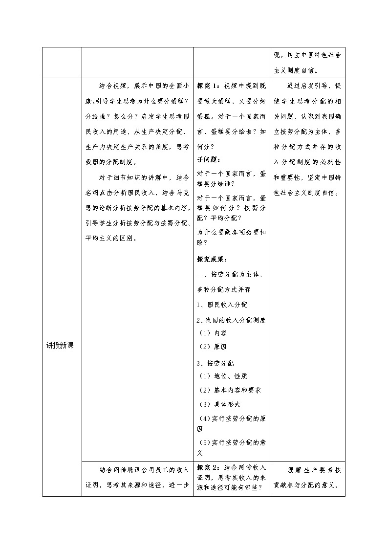 4.1《我國的個人收入分配》教學設計（2021-2022學年高中政治統(tǒng)編版必修2經濟與社會）第2頁