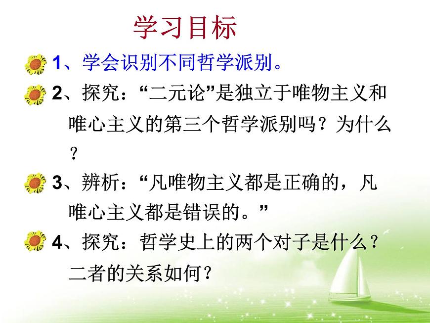 2021-2022人教版（新課標(biāo)）高二政治必修四哲學(xué)生活第一單元1.2唯物主義和唯心主義精品課件第4頁(yè)