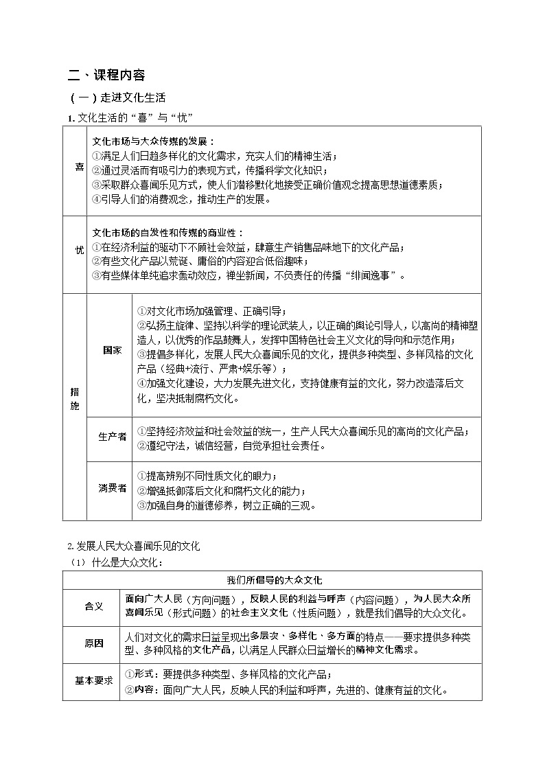 2021-2022高考政治复习中国特色社会主义文化教案02
