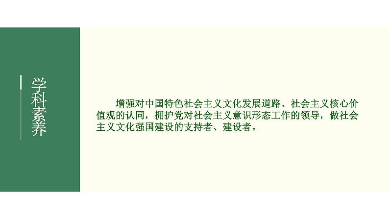2022届新高考政治一轮专题复习《文化生活》课件:第09课 坚持中国特色社会主义文化发展道路第4页