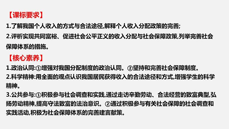 第四课 我国的个人收入分配与社会保障 -2022年高考政治一轮复习精品课件(新教材新高考统编版必修2)第2页