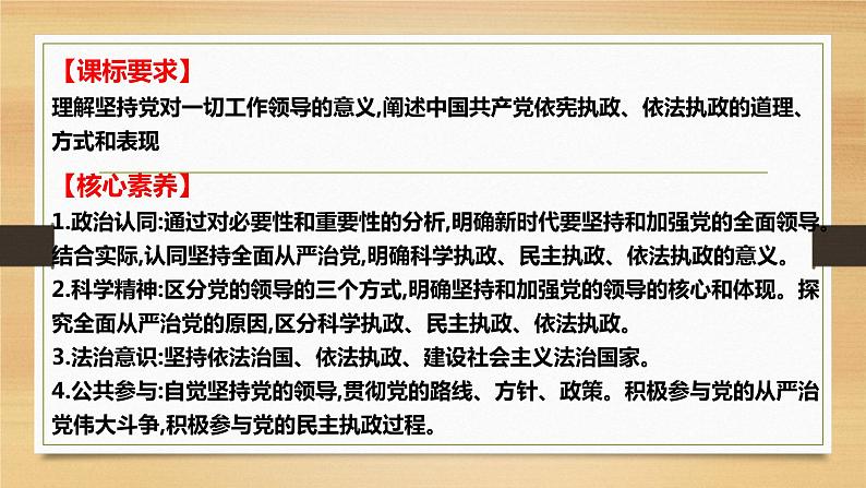 第三课 坚持和加强党的全面领导-2022年高考政治一轮复习精品课件(新教材新高考统编版必修3)02