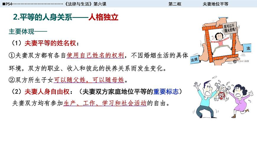 2022高二政治選修-6-2夫妻地位平等課件PPT第5頁