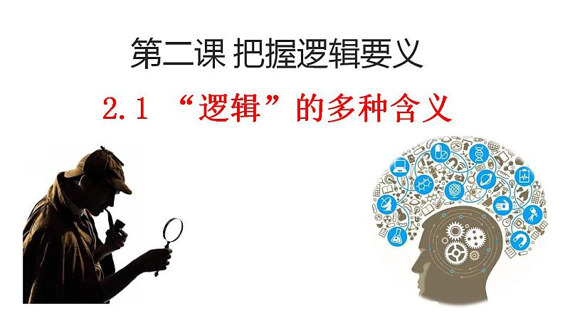 2.1“逻辑”的多种含义课件-2021-2022学年高中政治统编版选择性必修3逻辑与思维第1页