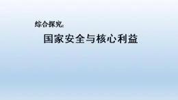 综合探究国家安全与核心利益课件-2021-2022学年高中政治统编版选择性必修一当代国际政治与经济