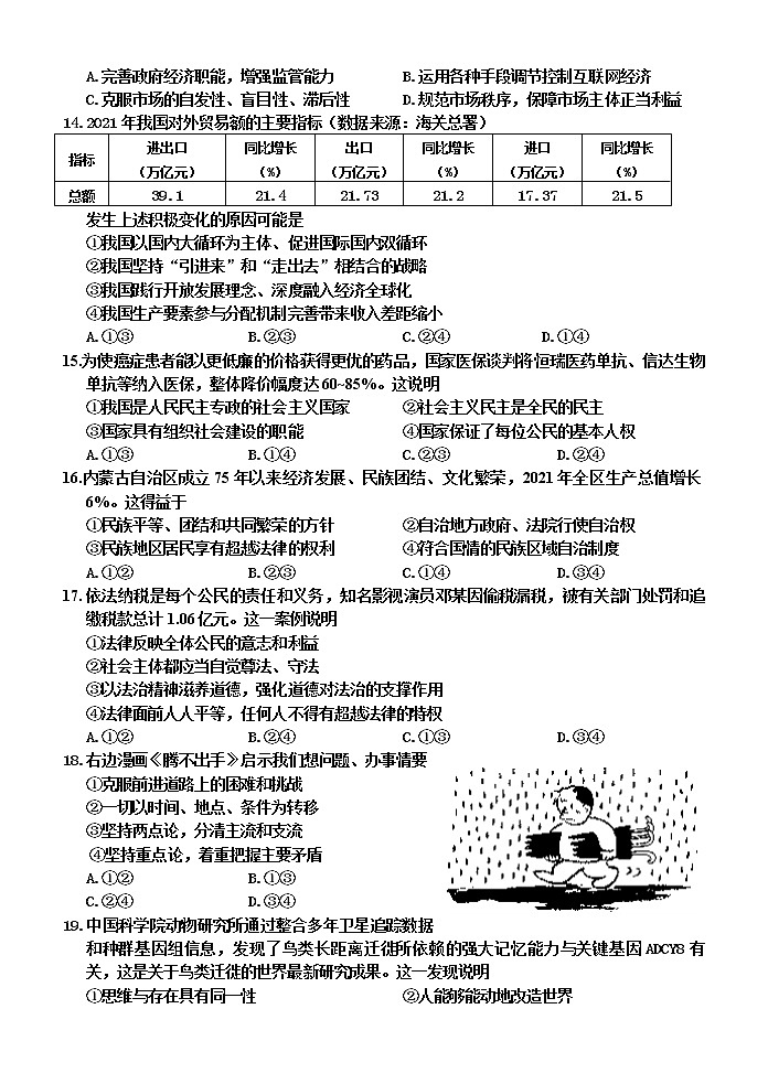 政治试题第2页