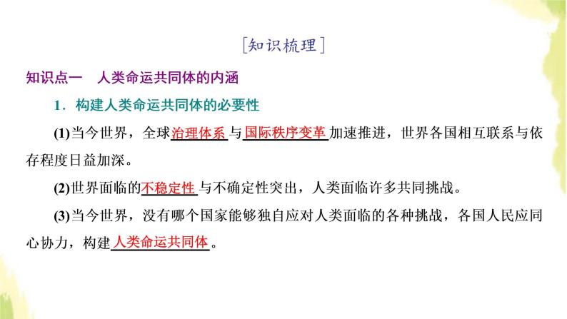 部编版高中政治选择性必修1第二单元世界多极化第五课第二框构建人类命运共同体课件03