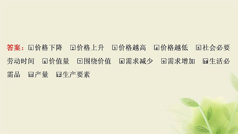 高考政治一轮复习第一单元生活与消费第二课多变的价格课件必修1第6页