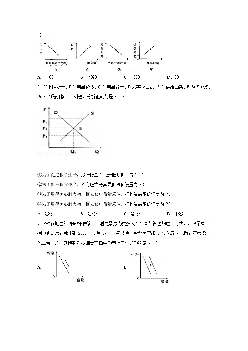2021重庆铜梁区一中高二3月月考政治试题含答案第3页