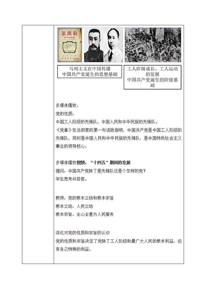 2.1.1《黨的性質(zhì)和宗旨》教案第2頁