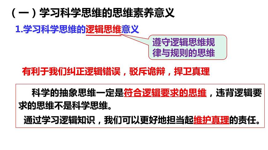 3.2 學(xué)習(xí)科學(xué)思維的意義 課件1選擇性必修3邏輯與思維第3頁(yè)