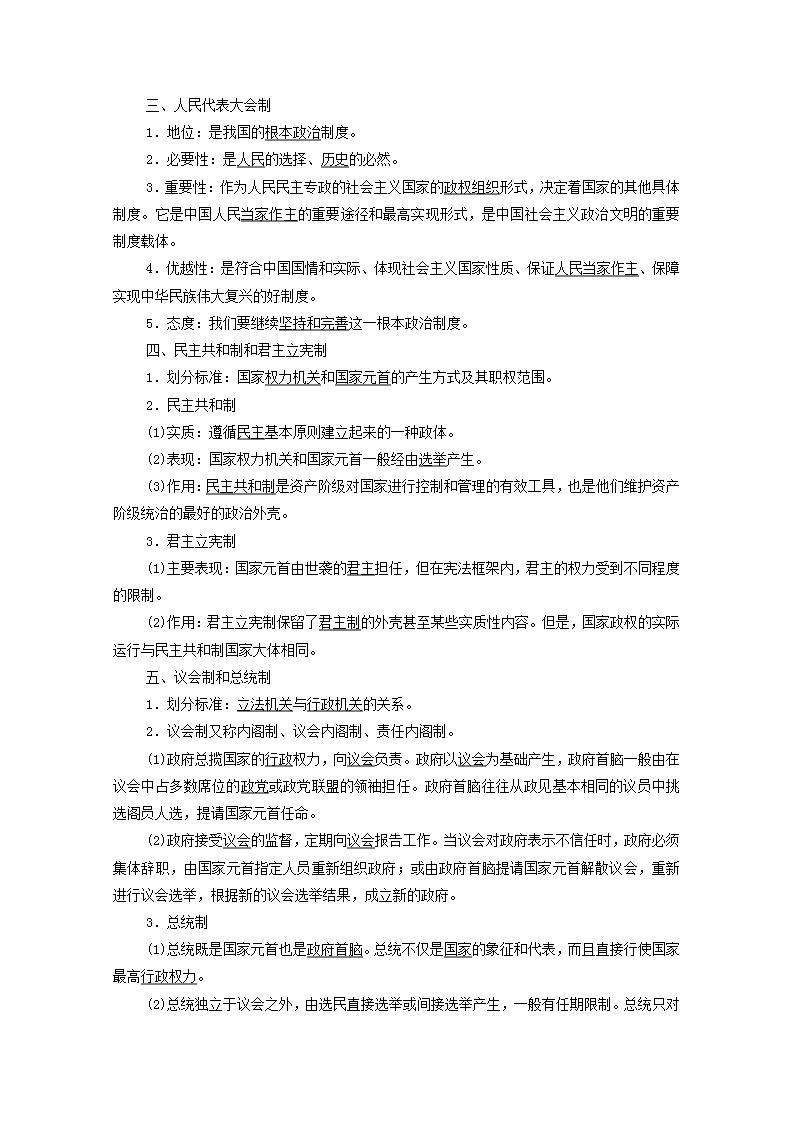 选择性必修1 《当代国际政治与经济》知识汇总 学案02