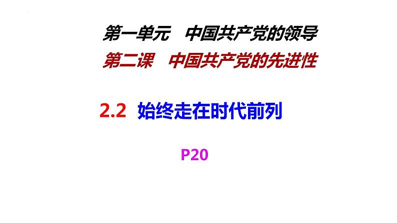 2.2 始终走在时代前列 课件 3必修三01