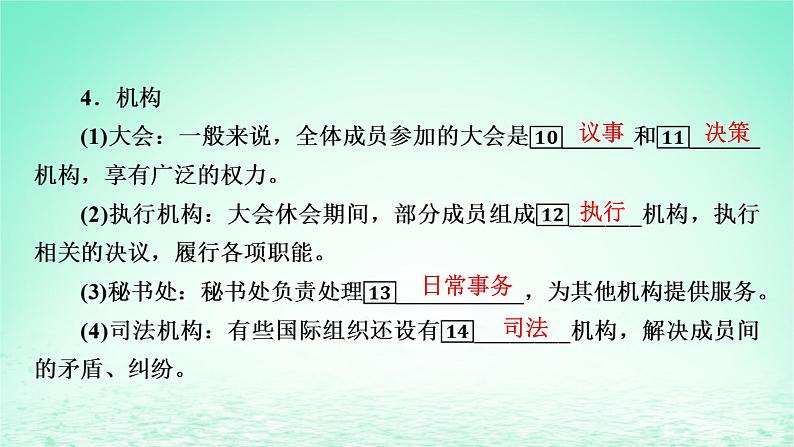 2023版新教材高考政治一轮总复习第四单元国际组织第8课主要的国际组织课件部编版选择性必修106