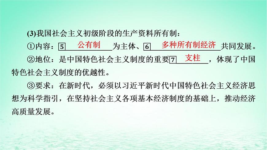 2023版新教材高考政治一輪總復(fù)習(xí)第一單元生產(chǎn)資料所有制與經(jīng)濟(jì)體制第1課我國(guó)的生產(chǎn)資料所有制課件部編版必修2第6頁(yè)
