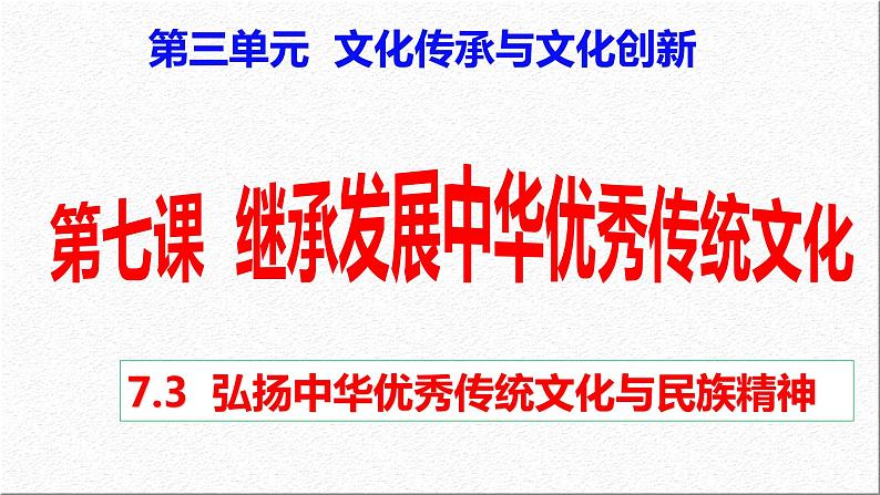 7.3 弘扬中华优秀传统文化与民族精神 课件10 必修四哲学与文化03