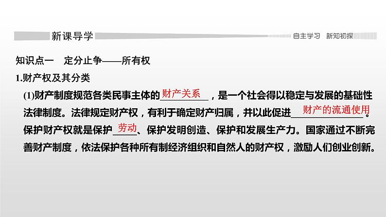 高中政治选修二 第一课时 保障各类物权课件03