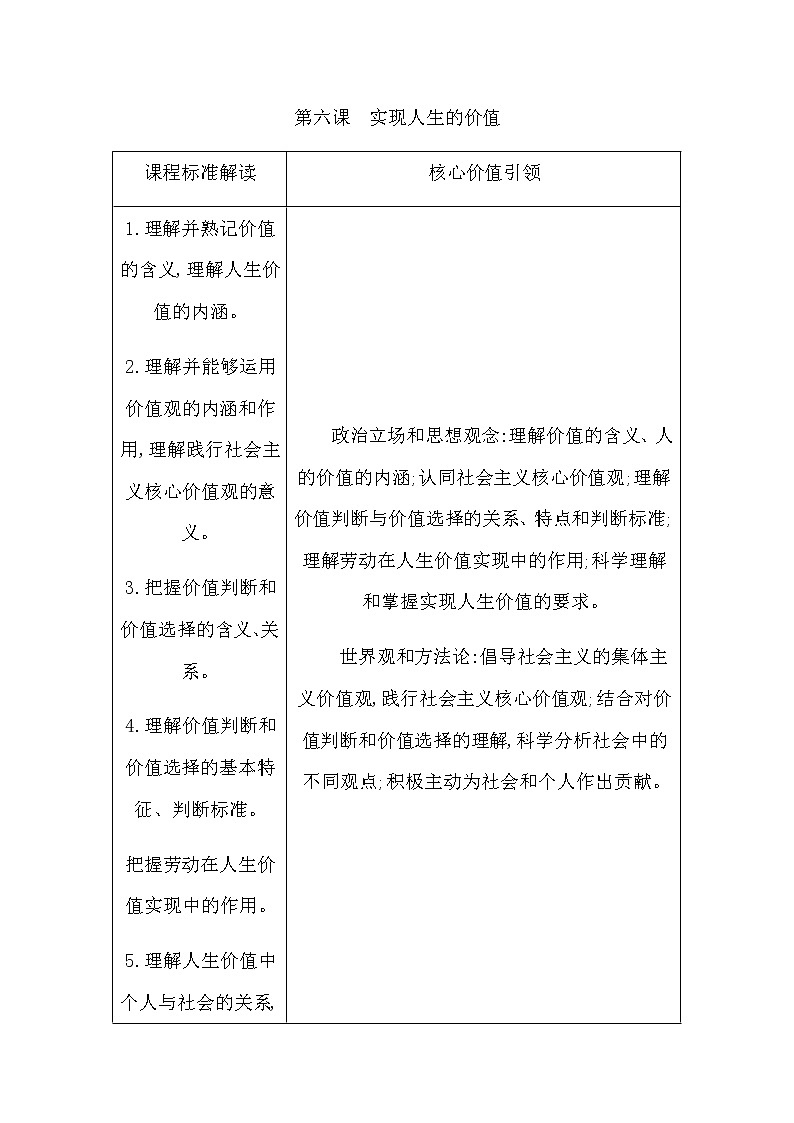 人教版高中思想政治必修4哲学与文化第二单元认识社会与价值选择课时作业+导学案+教学课件+检测试题01
