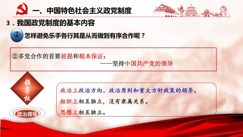 6.1 中国共产党领导的多党合作和政治协商制度 课件06