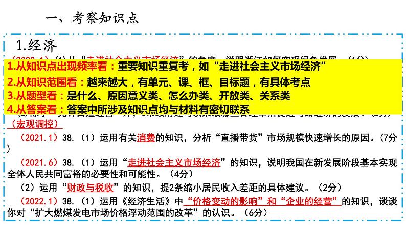 3.11日浙江省政治高考近三年综合题真题分析及备考策略 课件02