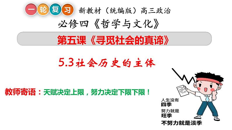 5.3 社会历史的主体课件-2023届高考政治一轮复习统编版必修四哲学与文化第1页