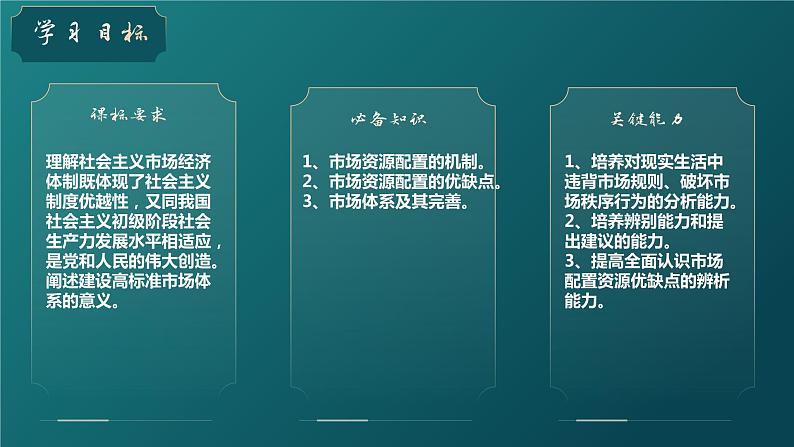 统编版高中政治必修二经济与生活 2.1使市场在资源配置中起决定性作用 课件 (第3页