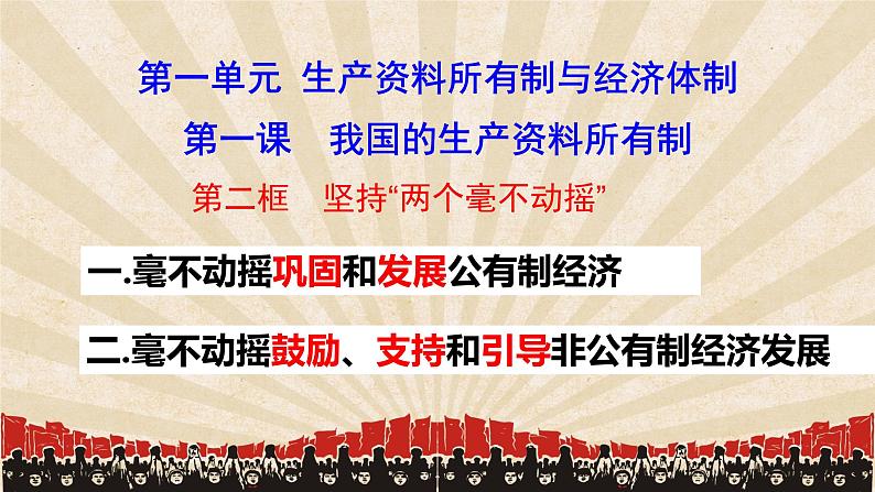 1.2 坚持“两个毫不动摇” 课件-2022-2023学年高中政治统编版必修二经济与社会02