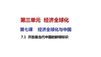 高中政治 (道德与法治)人教统编版选择性必修1 当代国际政治与经济开放是当代中国的鲜明标识教案配套ppt课件