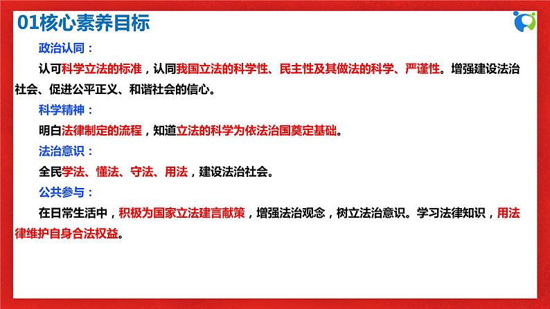 【核心素养目标】部编版必修三:3.9.1《科学立法》课件+教案+同步分层练习+视频03
