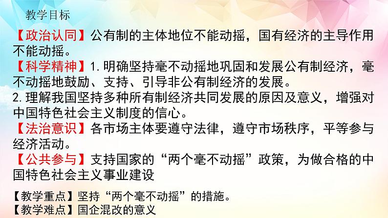 统编版 高中政治必修二1.2坚持“两个毫不动摇”(课件)02