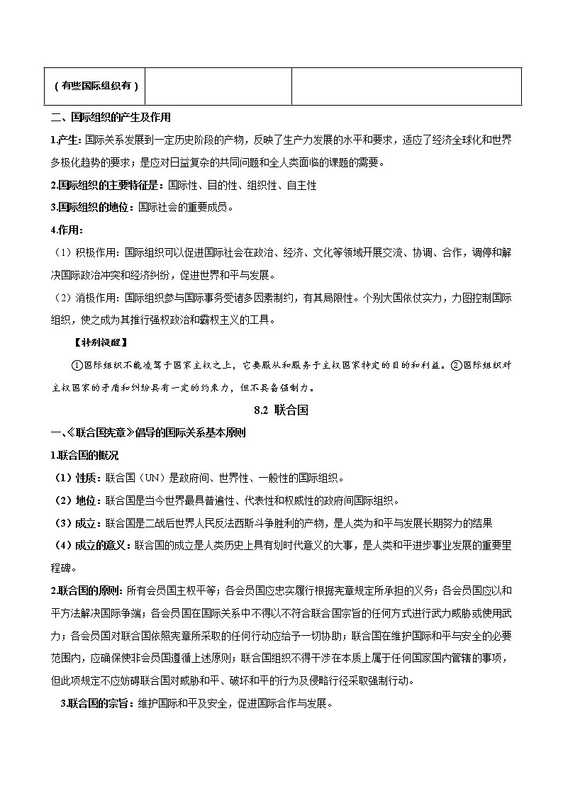 第八课 主要的国际组织(单元必背知识)03