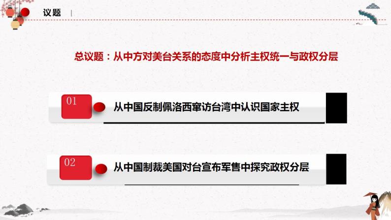 2023年人教统编版选择性必修一第二课2.1主权统一与政权分层  课件（含视频）+教案+练习含解析卷04